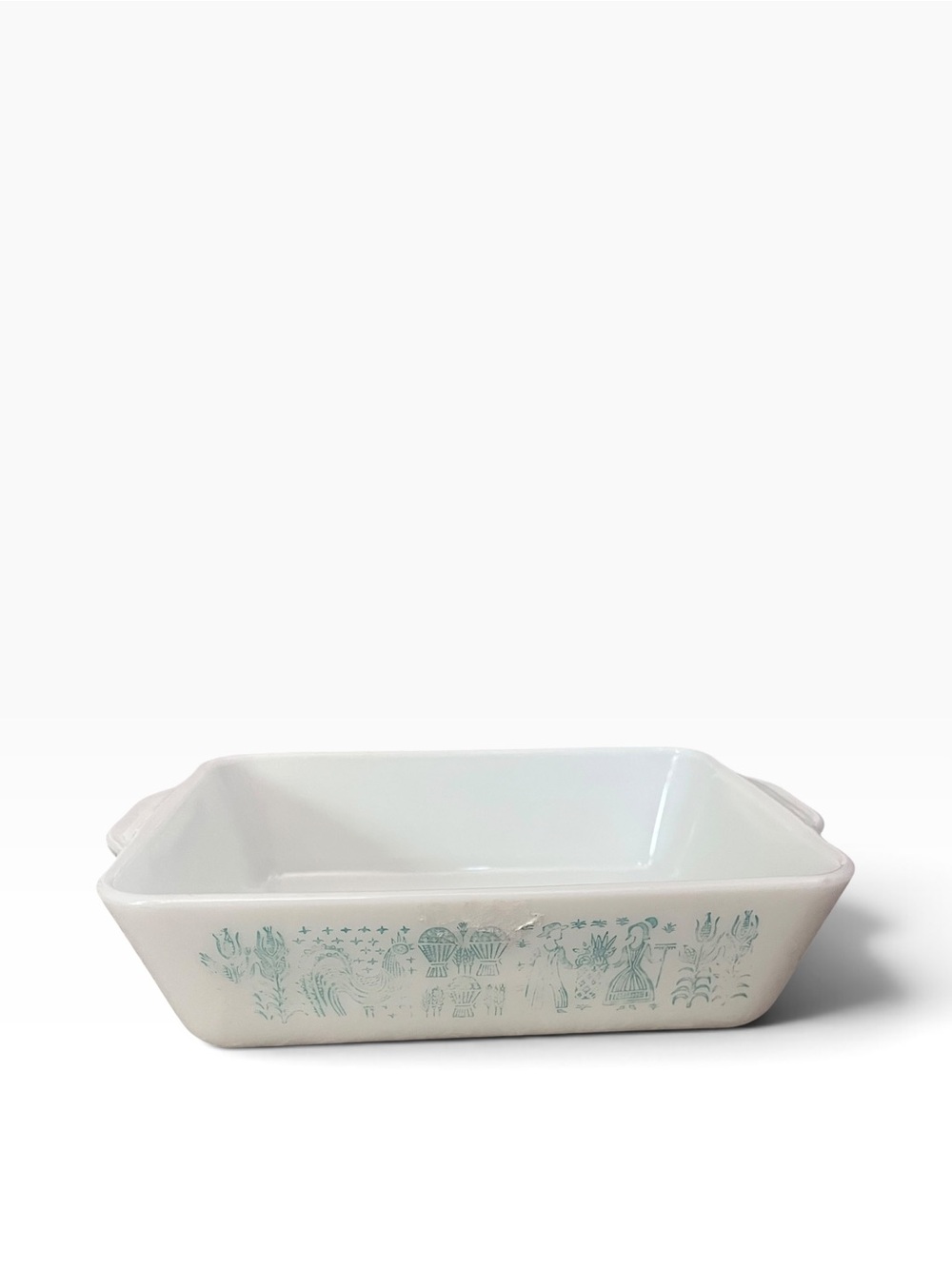 Vintage Pyrex 0503 Turquoise Amish Butterprint 1 1/2 Qt Casserole Dish No Lid